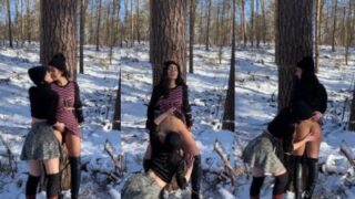 Frost-kissed Sapphic Pleasures Under Winter’s Spell