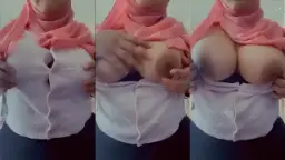 Lustyberryy’s Pink Hijab With Voluminous Curves Exposed