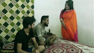 Passionate Mature Seductress And Eager Young Men In A Steamy Hindi Threesome