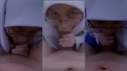 Disepong Bareng Keponakan Ukhti, Hijab Kacamata Makin Hot