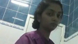 Tempting Tamil Nurse’s Private Bathroom Reveal