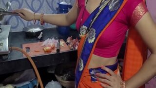 Indian Desi Couple’s Naughty Kitchen Action Caught On Video