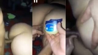 Men Use Vaseline To Fuck A Tamil Aunty’s Ass In Raw Desi Sex