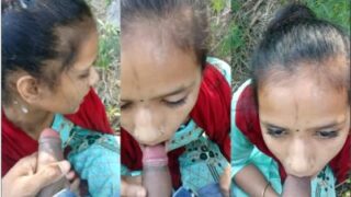 Punjaban Gives A Hot Outdoor Blowjob, Wild And Dirty In The Open Air