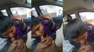 Tamil Boyfriend Watches As A Lady Sucks Her Husband’s Thick Cock In The Backseat Of The Car