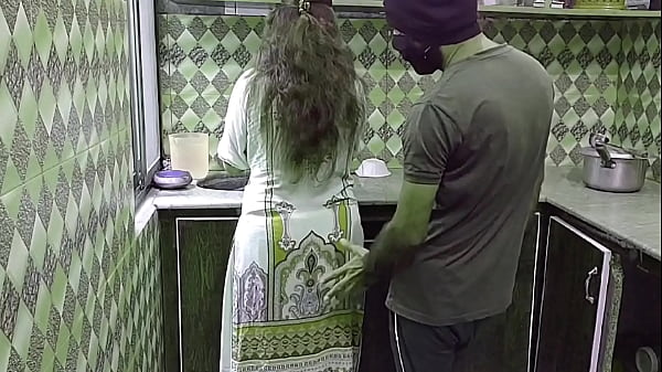 Indian Desi Bhabhi Gets Pounded In The Kitchen While She’s Busy Cooking, Hindi Audio Moans