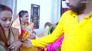 Desi Indian Three Horny Bhabhis Craving A Wild Group Fuck With Their Dewar, Moaning In Hindi Audio Like A Dirty Bhabhi Gangbang Party