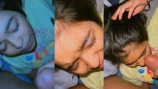 Brother Leaves His Hot, Thick Load Dripping All Over His Little Sister’s Innocent Face For The First Time.