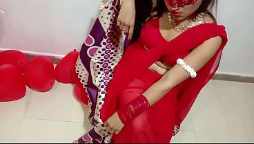Newly Married Indian Wife In Red Sari Getting Filled By Her Desi Husband On Valentine’s Day – Full Hindi Hardcore Xxx